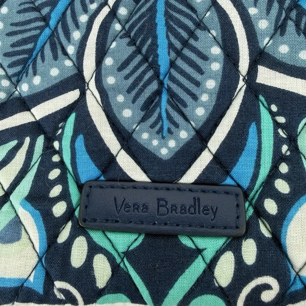 Vera Bradley Blue Island Medallion Royal Blue Laptop Zippered Bag Shoulder Strap